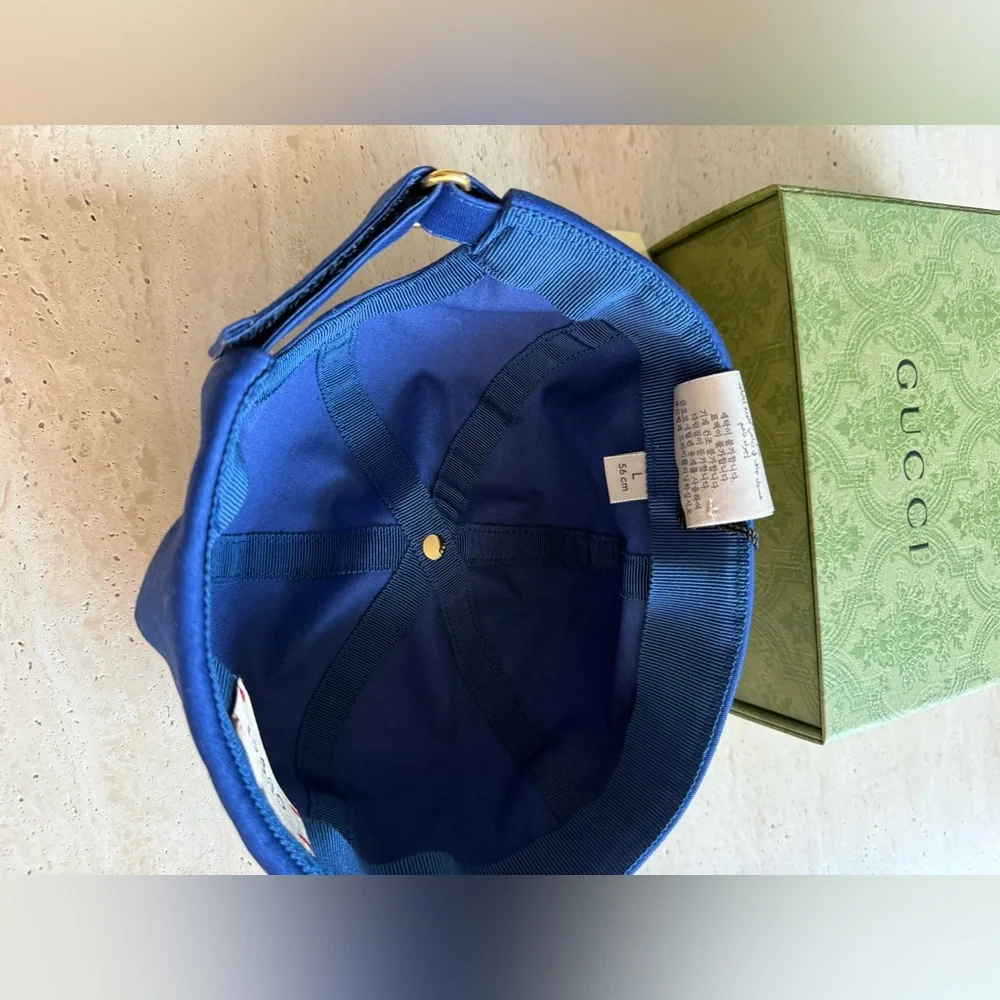 NWT GUCCI Kids Blue Ducker Cap - Hat Sz L / 56cm💙🌟